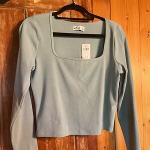 Green, Ribbed, Crop Top.